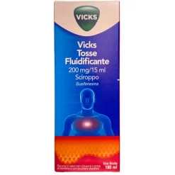 Vicks Tosse Fluidificante 200mg/15ml Sciroppo per Tosse e Catarro 180 ml