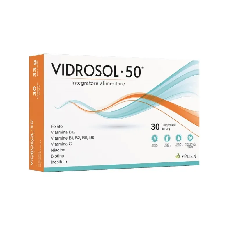 VIDROSOL 50 per Metabolismo Energetico 30 Compresse