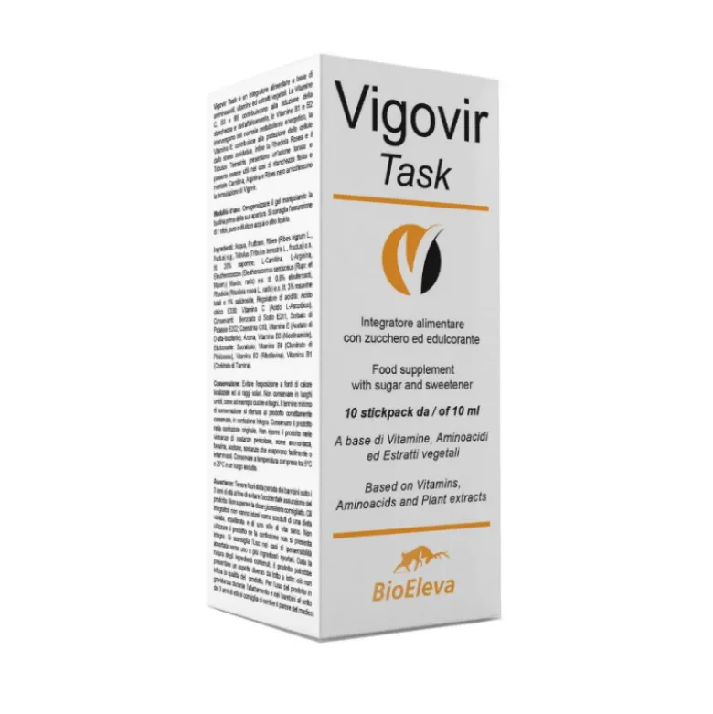 Vigovir Task Integratore con Vitamine per Concentrazione 10 Stickpack
