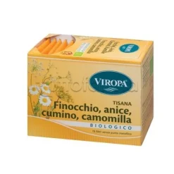 Viropa Finocchio, Anice, Cumino, Camomilla per Benessere 15 Filtri