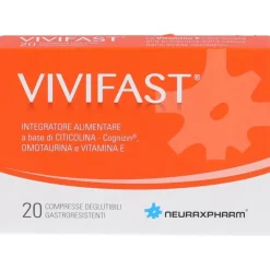 Vivifast Integratore per Memoria Studio e Concentrazione 20 Compresse