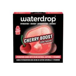 Waterdrop Microdrink Insaporitore per Acqua con Vitamine Energizzante Gusto Cherry Boost Senza Zucchero 12 Cubetti