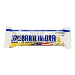 Weider 32% Protein Barretta Banana/Cioccolato Bianco per Energia e Recupero Muscolare 60 g