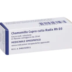 Weleda Chamomilla Cupro Culta Radix Rh D3 Gocce Omeopatiche 20ml