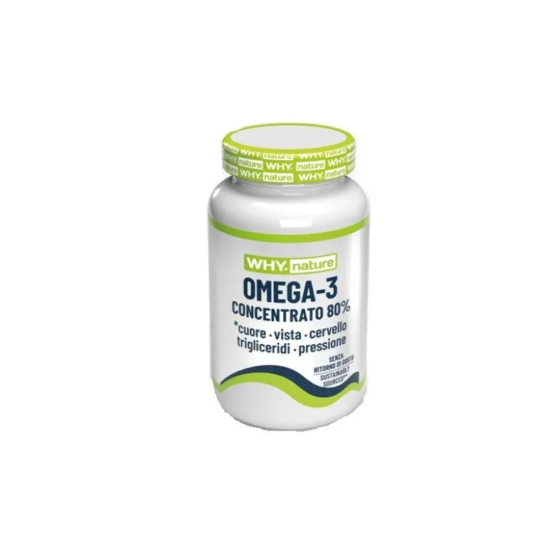 Why Nature Omega 3 Concentrato 80% per Cuore e Cervello 60 Softgel