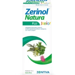 Zerinol Natura Flu Junior Sciroppo Bambini per Naso e Gola Gusto Mora 150ml