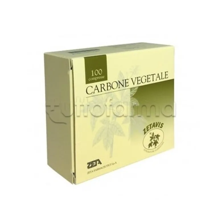 Zetavis Carbone Vegetale per Benessere Intestinale 100 Compresse