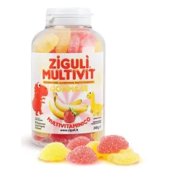 Ziguli Multivit Fragola e Banana per Apporto Vitaminico 60 Gommose