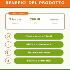 Zreen Natugena Magnesia 7 Integratore di Magnesio e Vitamina D 90 Capsule