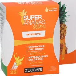 Zuccari Super Ananas Slim Intensive Integratore Drenante Liquidi 25 Stickpack