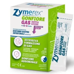 Zymerex Gonfiore Gas Doppia Azione per Disturbi Gastrointestinali 20 Bustine Monodose