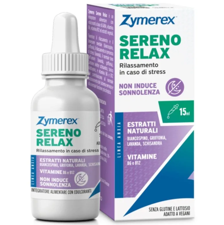 Zymerex Sereno Relax Integratore Rilassante per Stress Gocce 15ml